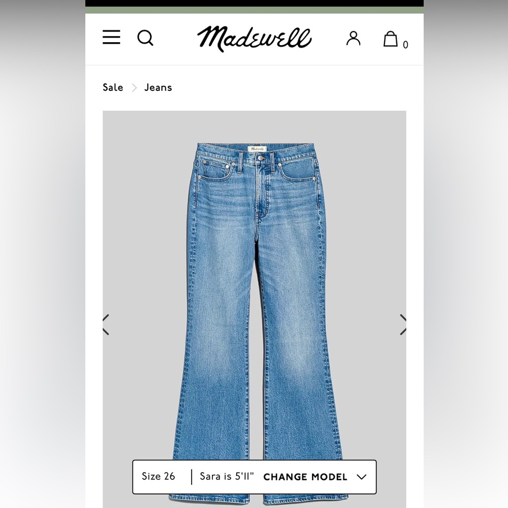 💗MADEWELL BOOTCUT JEANS SIZE 27 - Picture 8 of 8